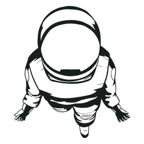 Top View Astronaut Cool Drawn Transparent Png And Svg Vector File