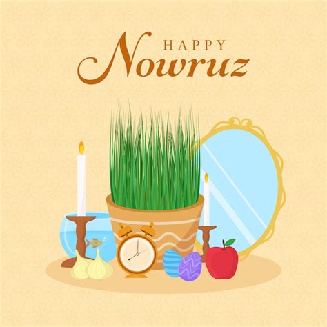 Persian New Year Happy Nowruz Background Premium Vector
