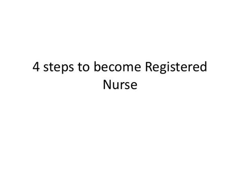 4 Steps To Become Registered Nurse