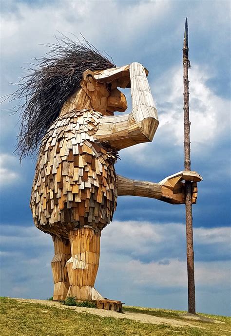 Giant Wooden Trolls Make Mischief In An Enchanting Outdoor Museum