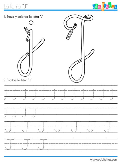 Ficha Para Aprender La Letra J Cuadernos Para Niños