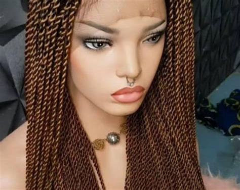 Ghana Line Cornrow Wig Human Hair Full Lace Frontal Braided Etsy