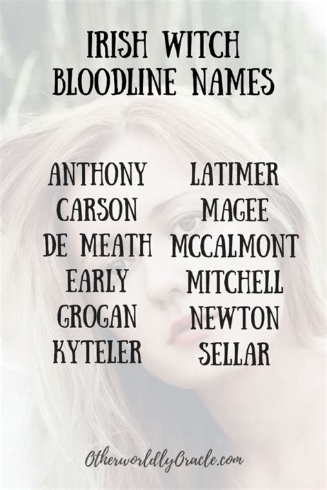 Witch Bloodline Names From Salem England Norway And More