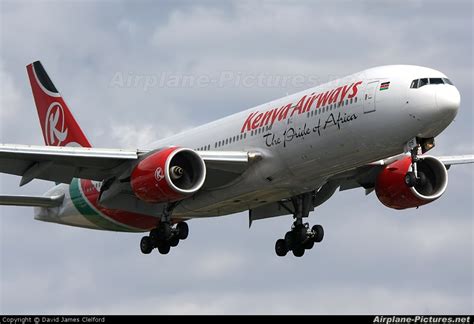 5y Kqs Kenya Airways Boeing 777 200er At London Heathrow Photo Id