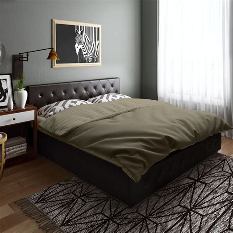 Dhp Dean Upholstered Faux Leather Platform Bed With Storage Drawers
