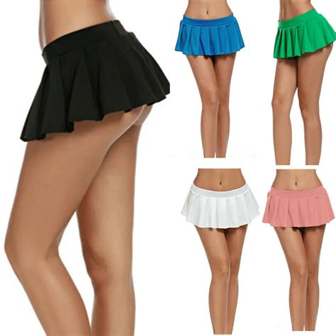 Women Sexy Short Skirts Micro Mini Dress Bodycon Dance Club Skirt Metallic Dance Clubwear