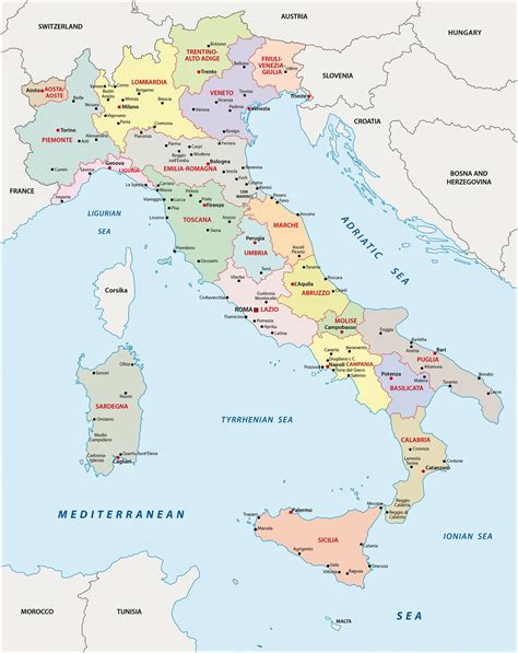 Italian Map With Cities