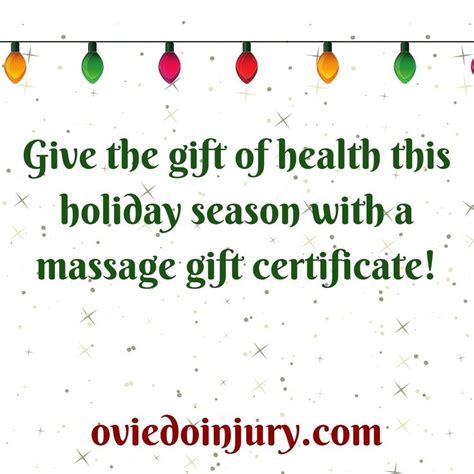 Give Your Loved One A Relaxing Massage This Holiday Season Massage T Certificate Massage