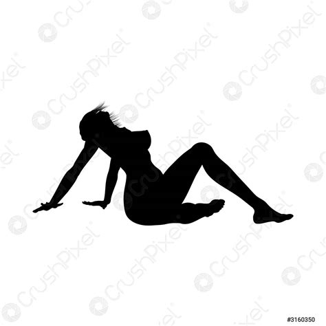 Naked Sexy Girls Silhouette Stock Vector Crushpixel