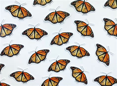 Monarch Butterfly Vinyl Sticker Butterfly Stickers Etsy