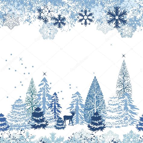 Seamless Pattern With Winter Forest — Stock Vector © Nurrka 6845767