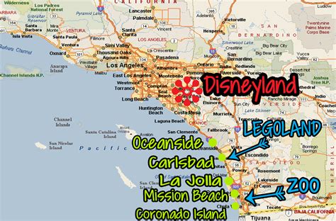 Amusement Parks California Map Printable Maps
