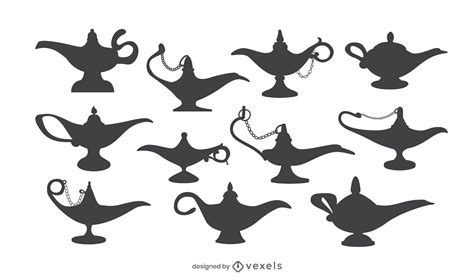 Arabic Lamps Silhouette Pack Vector Download