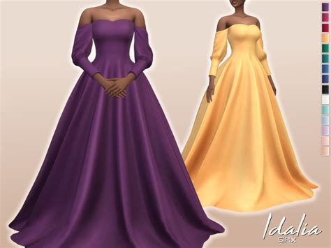 Sims 4 Cc Monet Dress Sfs Sims Sims 4 Cc Dress Sims 4