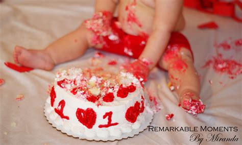 Valentines Day Smash Cake First Birthday
