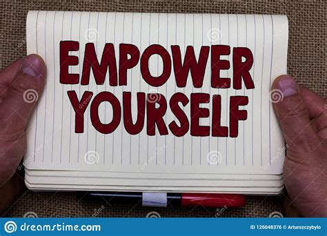 Handwriting Text Writing Empower Yourself Concept Meaning Taking