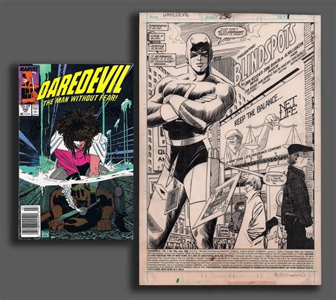 Comic Mint Animation Art Daredevil 256 Marvel 1988 John Romita