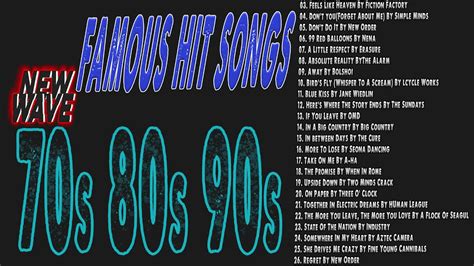 New Wave Hits 80s 90s Non Stop Greatest Compilation The Best New Wave Collection Youtube