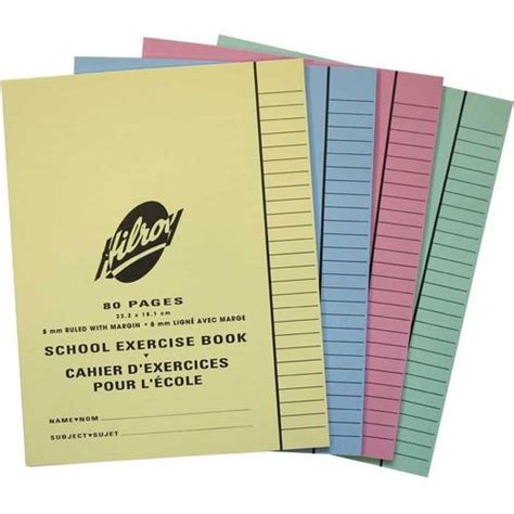 Hilroy Exercise Notebook With Margin80 Pages 8 Mm Rulingrandom Colours