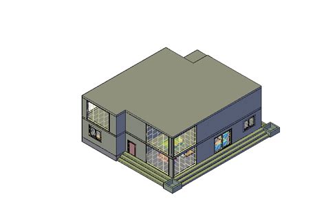 3d View Of House Free Cad Blocks Download Cadbull