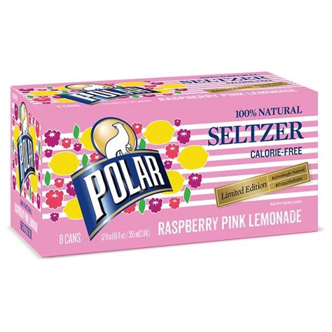 Polar Seltzer Raspberry Pink Lemonade 12oz Can 8 Pack Target