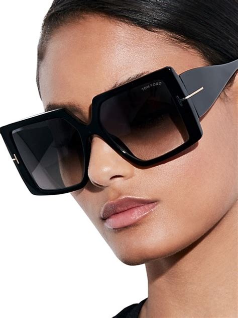 tom ford sunglasses black extravagant oversized frames uk