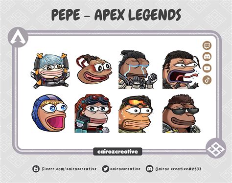 Apex Legends Pepe Twitch Emotes Collection Chibi Twitch Emotes Pog