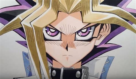 How To Draw Yami Yugi From Yu Gi Oh Step By Step Drawings Cartoon Drawings Easy Drawings