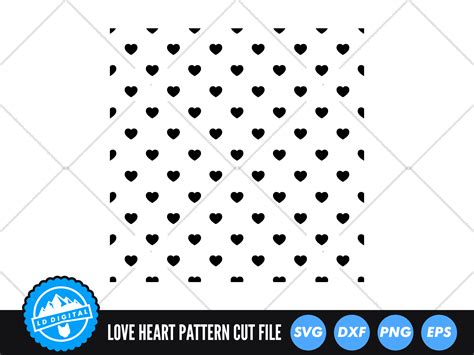 Love Heart Pattern Svg Valentines Day Graphic By Lddigital