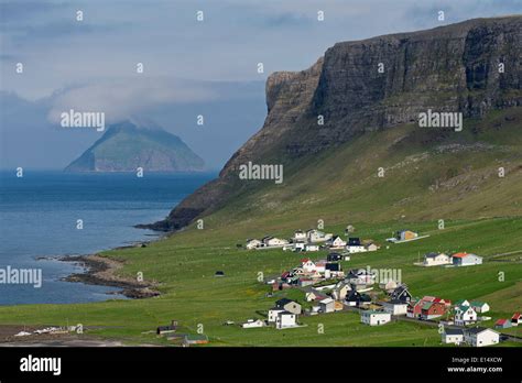 The Hvalba Settlement Hvalbiarfjørður The Uninhabited Island Of Lítla