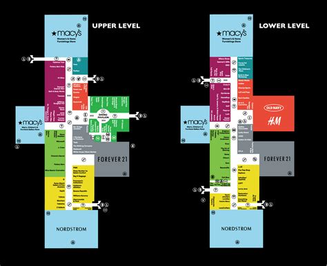Crabtree Valley Mall Directory Map