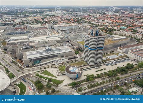 Aerial View Of Bmw Factory And Museum In Munich Editorial Photography
