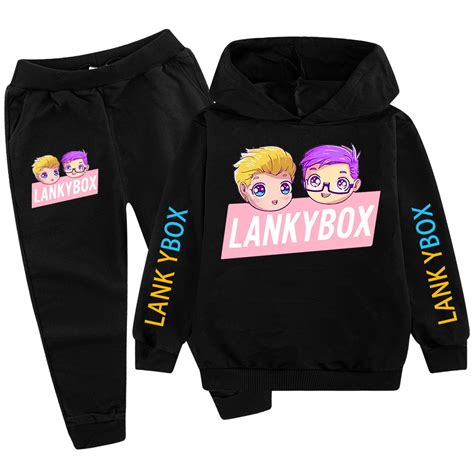 Lanky Box Childrens Clothing Set Hoodie Pants Lankybox Hoodie
