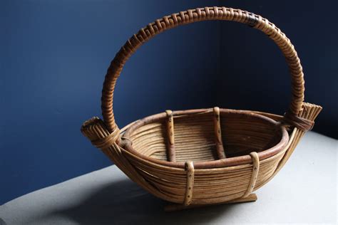 Japanese Hanakago Bamboo Flower Basket