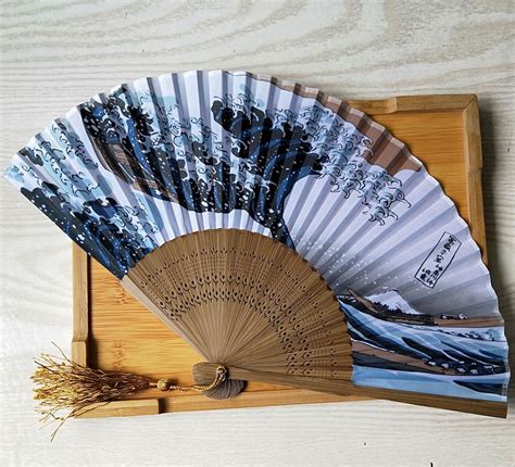 Miarhb Japanese Fridge Handheld Folding Fan With Traditional Japanese