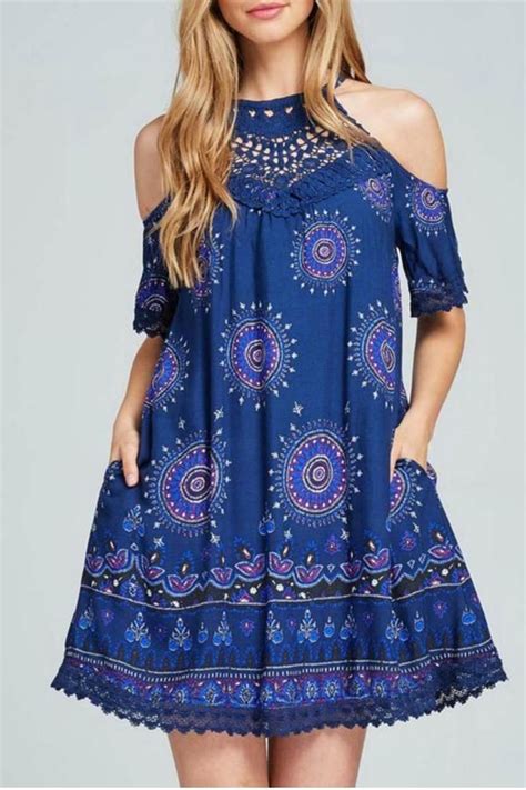 Listicle Blue Mandala Dress - ShopStyle | Dresses, Open ...