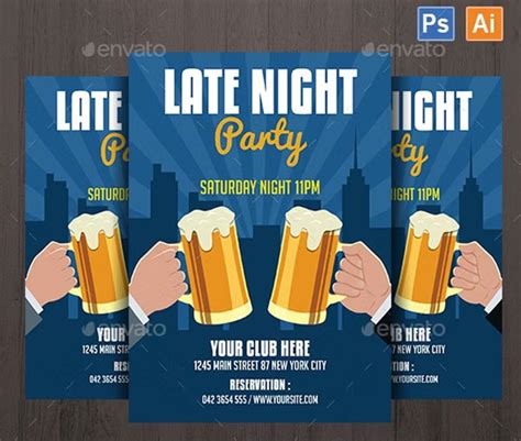 28 Late Night Flyer Templates Free And Premium Psd Ai Word Indesign