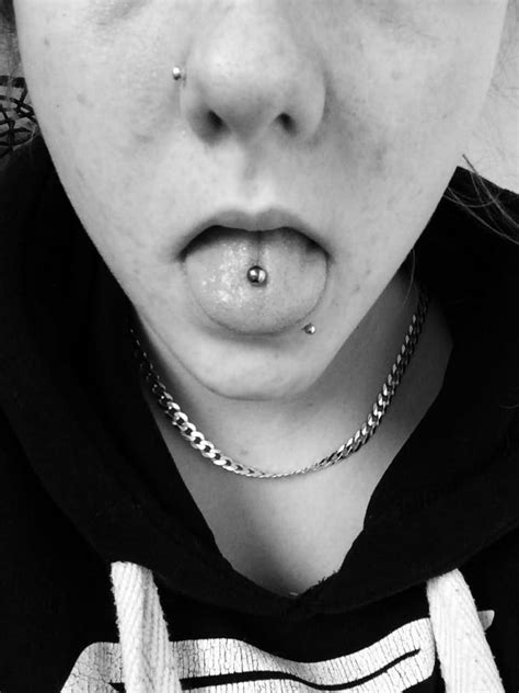 right nostril lip and tongue piercing piercing time