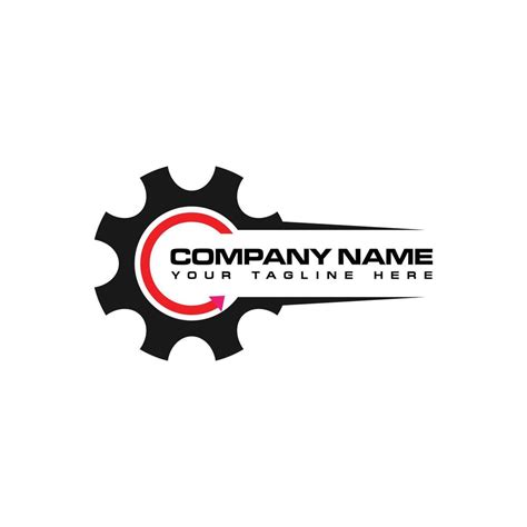 Factory Industrial Gear Logo Design Template Vector Image 11202651