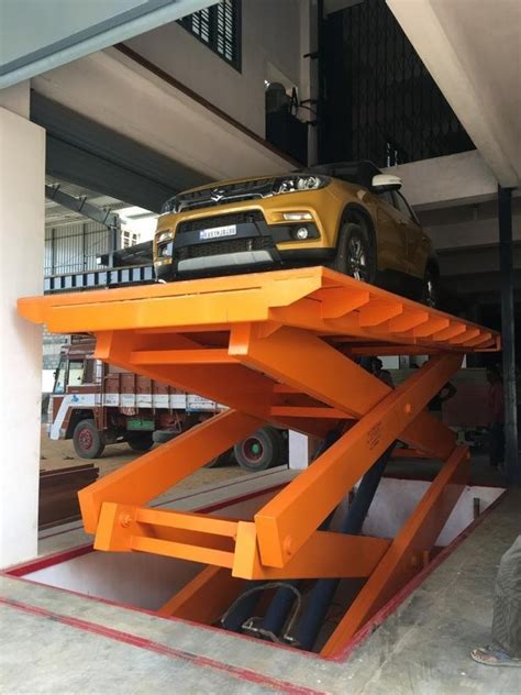 mild steel hydraulic car lift for parking 2 4 tons at rs 900000 in vijayawada