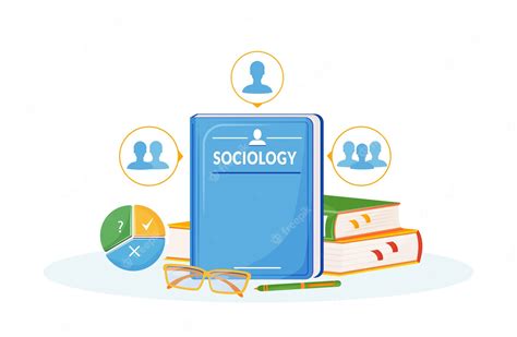 Ilustración De Concepto Plano De Sociología Asignatura Escolar