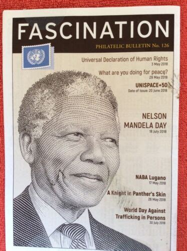 2018 Fascination United Nations Philatelic No 126 Nelson Mandela Day Ebay