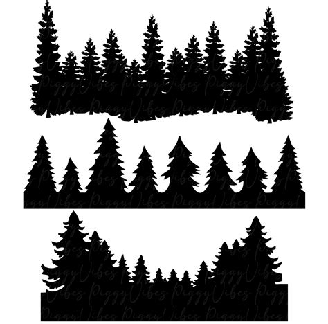 Forest Line Svg Treeline Svg Tree Svg Tree Clipart Svg Etsy Finland