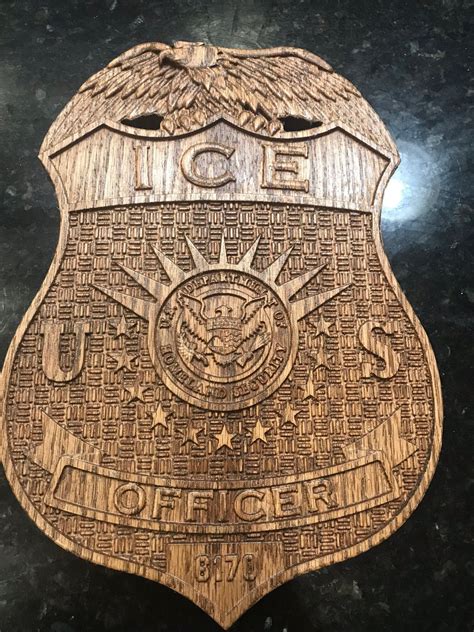 Immigration And Customs Enforcement Ice Badge Etsy
