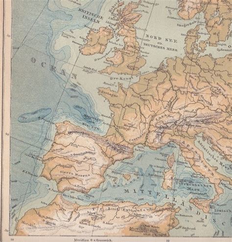 1898 Geography Of Europe By The End Of The 19th Century