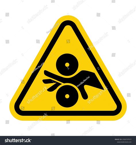 Iso Warning Sign Pinch Point Hand Stock Vector Royalty Free