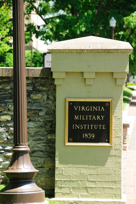 Plaque At Virginia Military Institute Lexington Va Founded In 1839