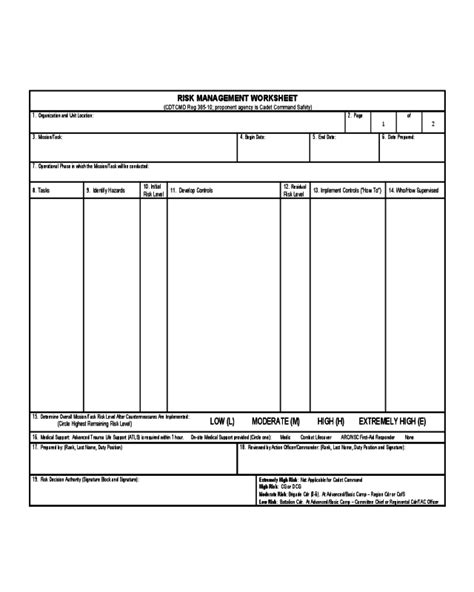 2021 Army Risk Management Form Fillable Printable Pdf And Forms Handypdf