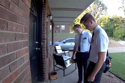 Mormon Missionaries Caught On Video Running Away From A Very Gay Doormat Lgbtq Nation