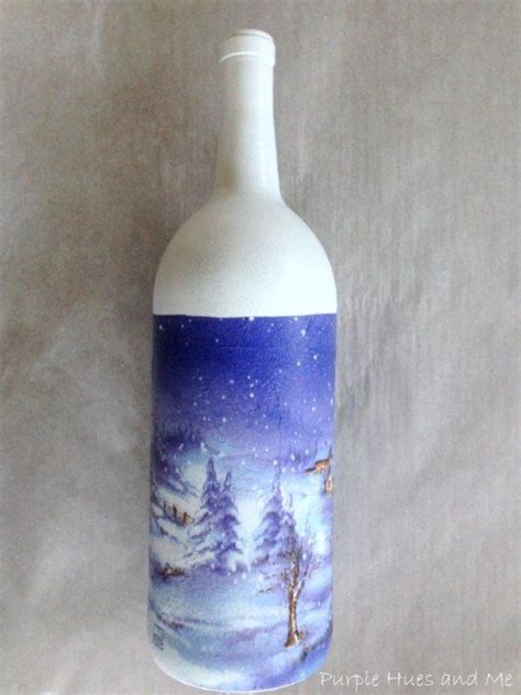 Upcycle A Wine Bottle Using Hot Glue For A Decorative Look Painted Wine Bottles Painted Wine